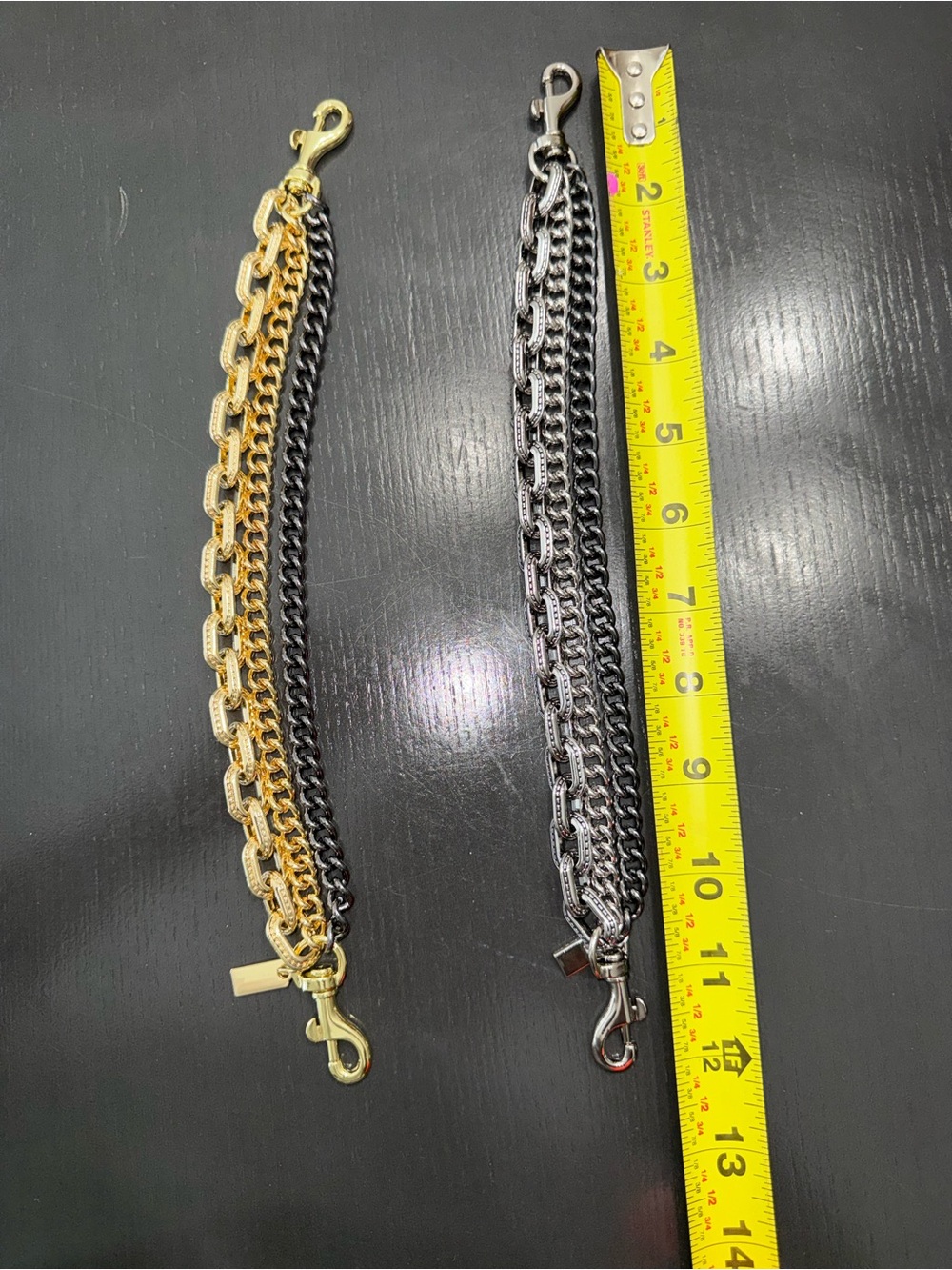Three Chain Metal Link Bag Chains- Pick your color - Picture 3 of 3